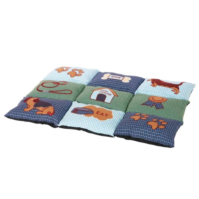 Trixie Patchwork-Decke - Blå/Grön, 80 x 55 cm