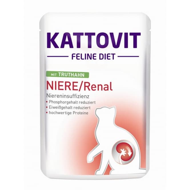 Kattovit Feline Diet Niere/Renal med kalkon 85g