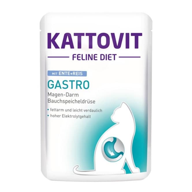 Kattovit Feline Diet Gastro anka + Reis 85g