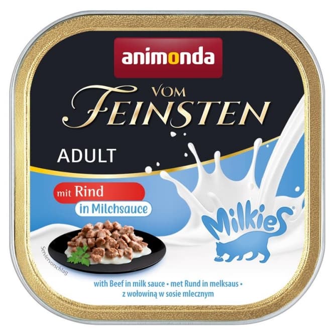 Animonda av finaste sort Milkies nötkött in Milchsauce 100g