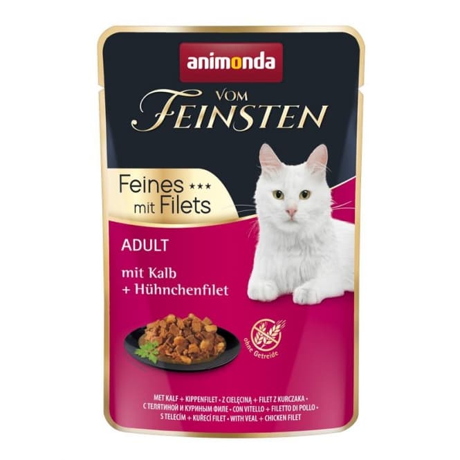 Animonda av finaste sort Cat vuxen kalv & Hühnchenfilet 85g