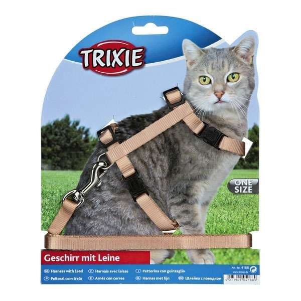 Trixie katter-Garnitur med Leine + Schnappverschlüssen